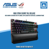 ASUS ROG STRIX SCOPE TKL DELUXE RGB MECHANICAL GAMING KEYBOARD (BLUE SWITCH) W/ WRIST REST