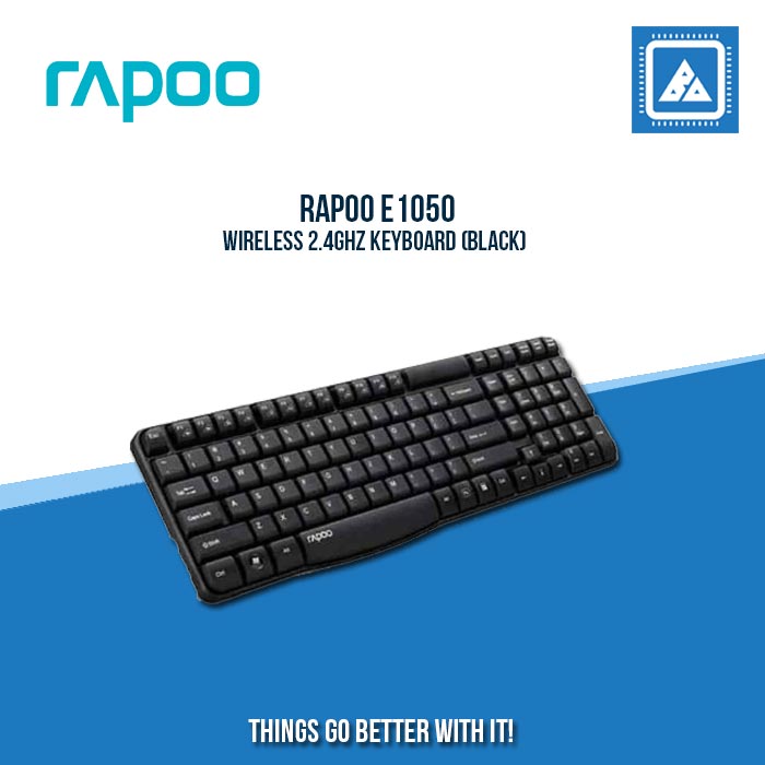 RAPOO E1050 WIRELESS 2.4GHZ KEYBOARD (BLACK)