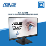 ASUS VA24EHE 23.8" WIDE FHD LED IPS FRAMELESS MONITOR WLMNT (DB15, HDMI, DVI)