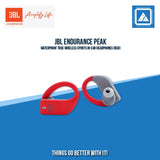 JBL ENDURANCE PEAK WATERPROOF TRUE WIRELESS SPORTS IN-EAR HEADPHONES (RED)