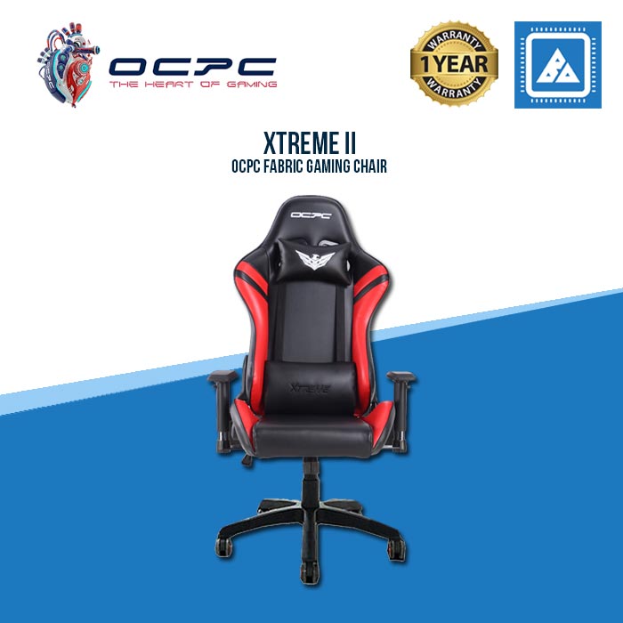 OCPC XT II FABRIC GAMING CHAIR /METAL BASE/2D ARMREST GRAY WHITE| BLACK BLUE| BLACK RED| BLACK WHITE
