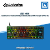 STEELSERIES APEX 9 MINI RGB MECHANICAL GAMING KEYBOARD