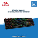 REDRAGON DEVARAJAS RGB MECHANICAL GAMING KEYBOARD (BROWN SWITCH)