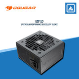COUGAR VTE X2 750W ARGB 80+ BRONZE POWER SUPPLY/ FIX OUTPUT FLAT CABLE W/ APFC (120MM FAN)