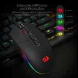 Redragon M719 INVADER Wired Optical Gaming Mouse, 7 Programmable Buttons, RGB Backlit, 10,000 DPI, Ergonomic PC Computer Gaming Mice with Fire Button