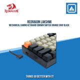 MECHANICAL GAMING KEYBOARD (BROWN SWITCH) ORANGE GRAY BLACK