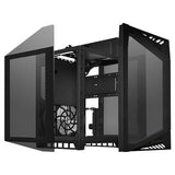 Lucid 03 Mini-ITX case with three sided tempered glass and 90 degree rotated motherboard layout