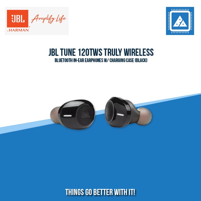 JBL TUNE 120TWS TRULY WIRELESS BLUETOOTH IN-EAR EARPHONES W/ CHARGING CASE (BLACK)