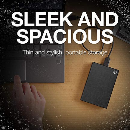 Seagate Backup Plus Slim USB 3.0 External Hard Drive (Black)