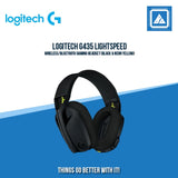 LOGITECH G435 LIGHTSPEED WIRELESS/BLUETOOTH GAMING HEADSET (BLACK & NEON YELLOW)