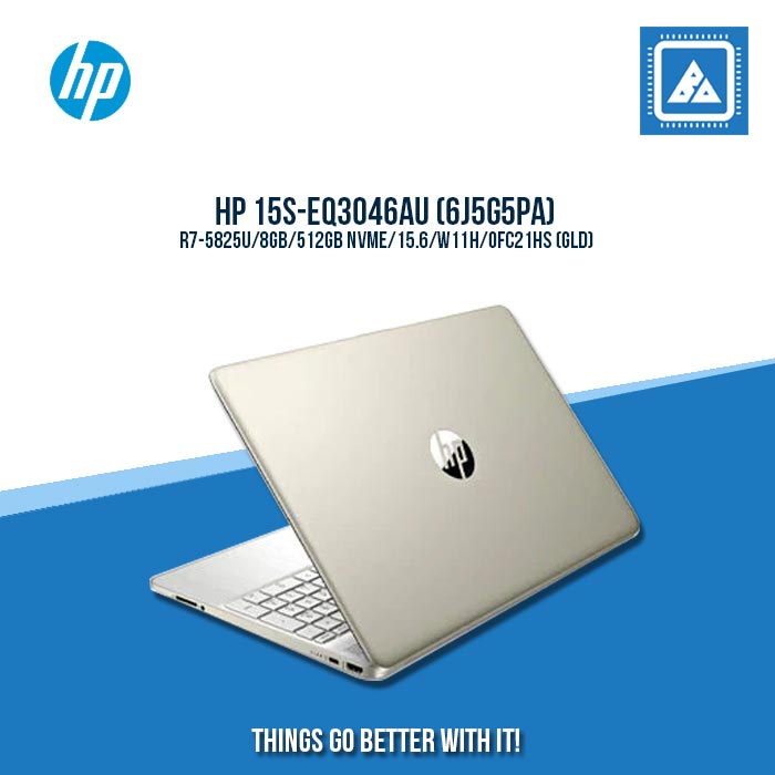 HP 15S-EQ3046AU (6J5G5PA) R7-5825U/8GB/512GB NVME | BEST FOR STUDENTS AND FREELANCERS LAPTOP