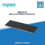 RAPOO E2710 WIRELESS 2.4GHZ KEYBOARD WITH TOUCHPAD (BLACK)