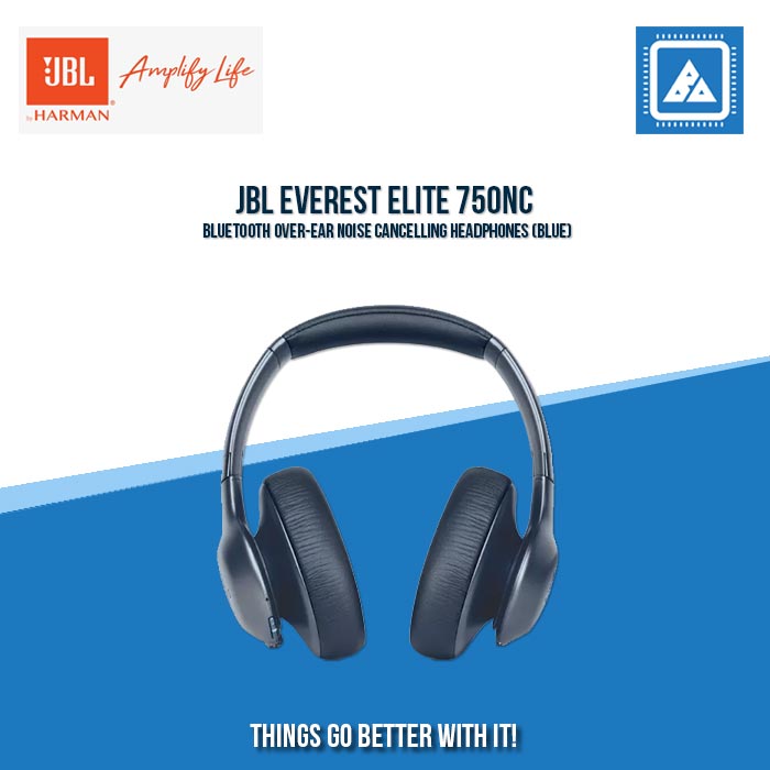 JBL EVEREST ELITE 750NC BLUETOOTH OVER-EAR NOISE CANCELLING HEADPHONES (BLUE)