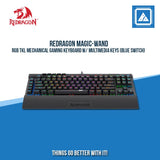REDRAGON MAGIC-WAND RGB TKL MECHANICAL GAMING KEYBOARD W/ MULTIMEDIA KEYS (BLUE SWITCH)