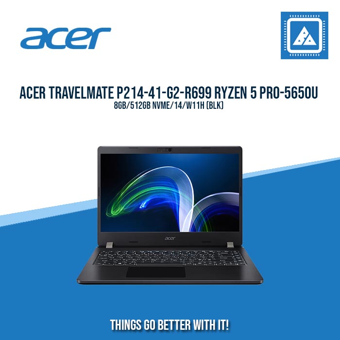 ACER TRAVELMATE P214-41-G2-R699 Ryzen 5 Pro-5650U - Best Laptop for Multitasking and Freelancers