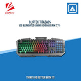 CLIPTEC TITAZAOS USB ILLUMINATED GAMING KEYBOARD (RGK-775)