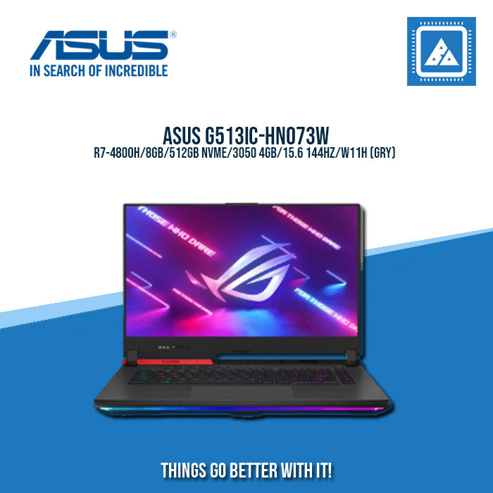 ASUS ROG STRIX G513IC-HN073W R7-4800H/8GB/512GB NVME/3050 4GB | BEST FOR GAMING AND AUTOCAD LAPTOP