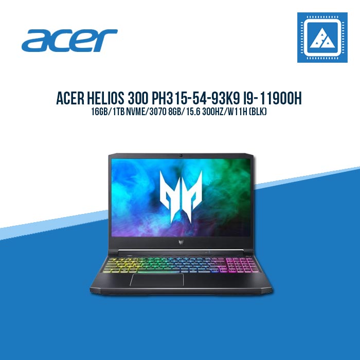 ACER HELIOS 300 PH315-54-93K9 I9-11900H Gaming Laptop