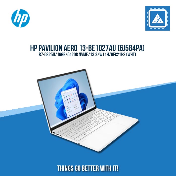 HP PAVILION AERO 13-BE1027AU (6J584PA) R7-5825U | Best for Students and  Freelancers laptop