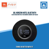 JBL HORIZON HOTEL BLUETOOTH CLOCK SPEAKER NON-FM W/ USB CHARGING & AMBIENT LIGHT (BLACK)