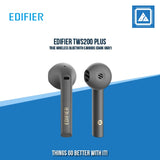 EDIFIER TWS200 PLUS TRUE WIRELESS BLUETOOTH EARBUDS (DARK GRAY)