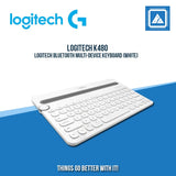LOGITECH BLUETOOTH MULTI-DEVICE KEYBOARD K480 (WHITE)