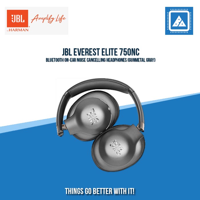 JBL EVEREST ELITE 750NC BLUETOOTH ON-EAR NOISE CANCELLING HEADPHONES (GUNMETAL GRAY)