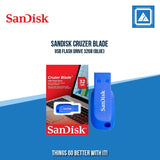 SANDISK CRUZER BLADE USB FLASH DRIVE 32GB (BLUE)