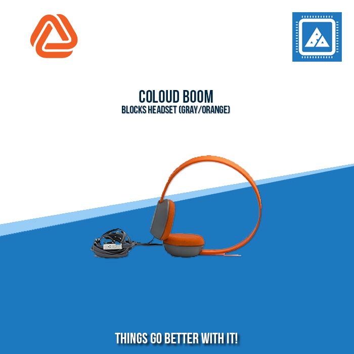COLOUD BOOM BLOCKS HEADSET (GRAY/ORANGE)