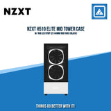 NZXT H510 ELITE MID TOWER CASE W/ RGB LED STRIP (2X140MM RGB FANS) (BLACK)