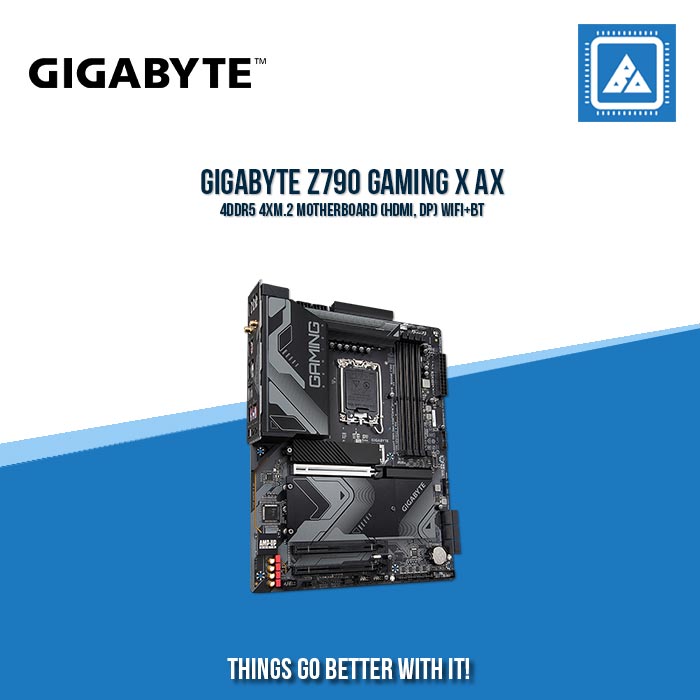 GIGABYTE Z790 GAMING X AX 4DDR5 4XM.2 MOTHERBOARD (HDMI, DP) WIFI+BT