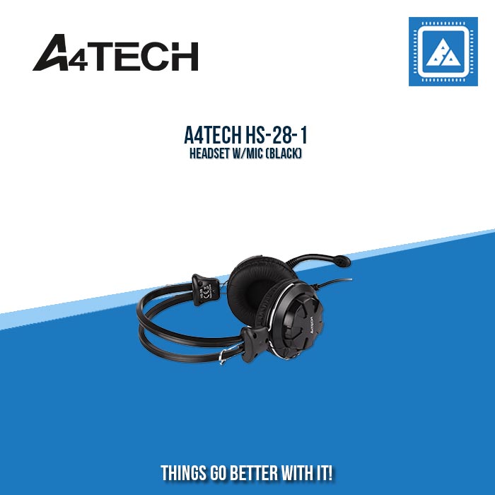 A4TECH HS-28-1 HEADSET W/MIC (BLACK)