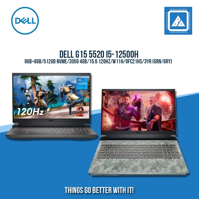 DELL G15 5520 I5-12500H/8GB+8GB/512GB NVME/3050 4GB | BEST FOR GAMING AND AUTOCAD LAPTOP