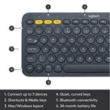 LOGITECH BLUETOOTH MULTI-DEVICE KEYBOARD K380 (GRAPHITE)