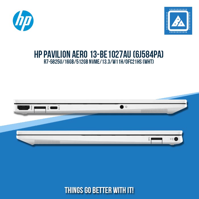 HP PAVILION AERO 13-BE1027AU (6J584PA) R7-5825U | Best for Students an –  BlueArm Computer Store