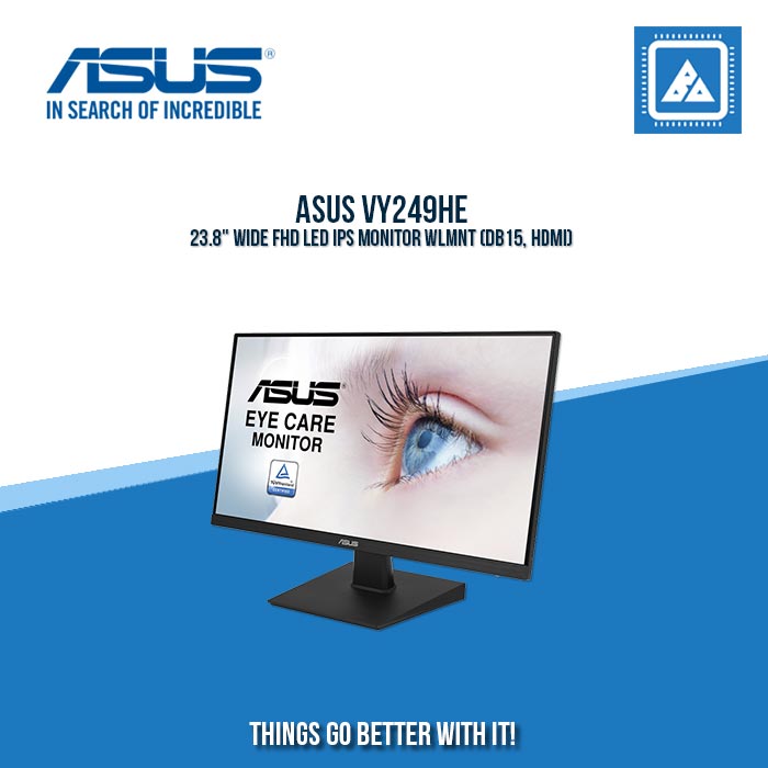 ASUS VYHE .8" WIDE FHD LED IPS MONITOR WLMNT DB, HDMI