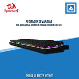 REDRAGON DEVARAJAS RGB MECHANICAL GAMING KEYBOARD (BROWN SWITCH)