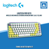 LOGITECH POP KEYS WIRELESS MECHANICAL KEYBOARD DAYDREAM (MINT, LILAC, YELLOW)