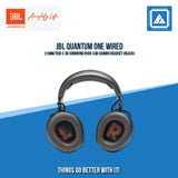 JBL QUANTUM ONE WIRED 3.5MM/USB-C 3D SURROUND OVER-EAR GAMING HEADSET (BLACK)