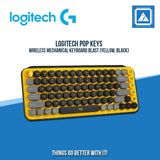 LOGITECH POP KEYS WIRELESS MECHANICAL KEYBOARD BLAST (YELLOW, BLACK)