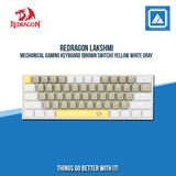 REDRAGON LAKSHMI MECHANICAL GAMING KEYBOARD (BROWN SWITCH) YELLOW WHITE GRAY
