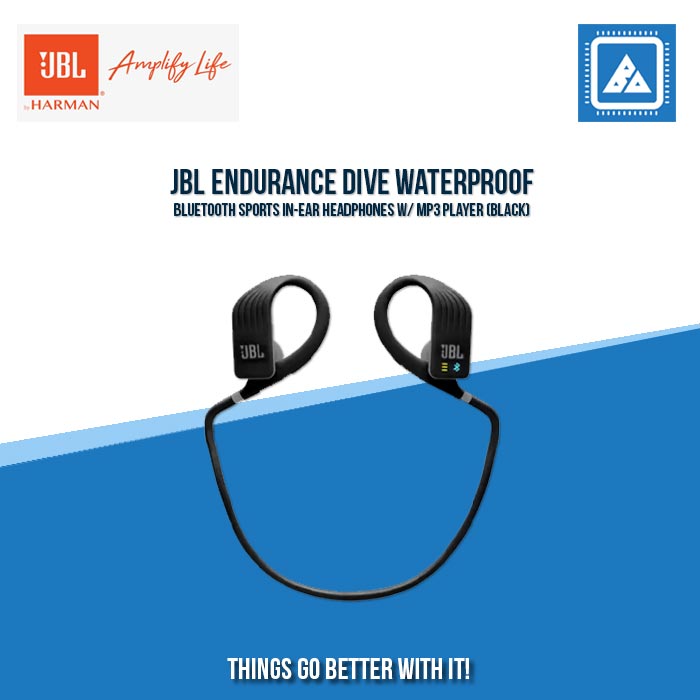 JBL ENDURANCE DIVE WATERPROOF BLUETOOTH SPORTS IN-EAR HEADPHONES W/ MP3 PLAYER (BLACK)
