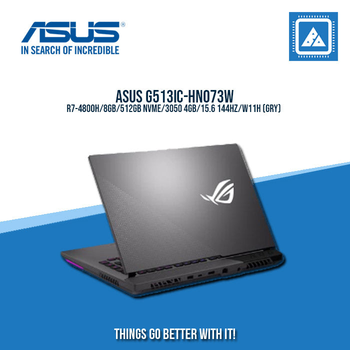 ASUS ROG STRIX G513IC-HN073W R7-4800H/8GB/512GB NVME/3050 4GB | BEST FOR GAMING AND AUTOCAD LAPTOP
