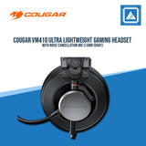 COUGAR VM410 ULTRA LIGHTWEIGHT GAMING HEADSET W/NOISE CANCELLATION MIC 3.5MM (GRAY)