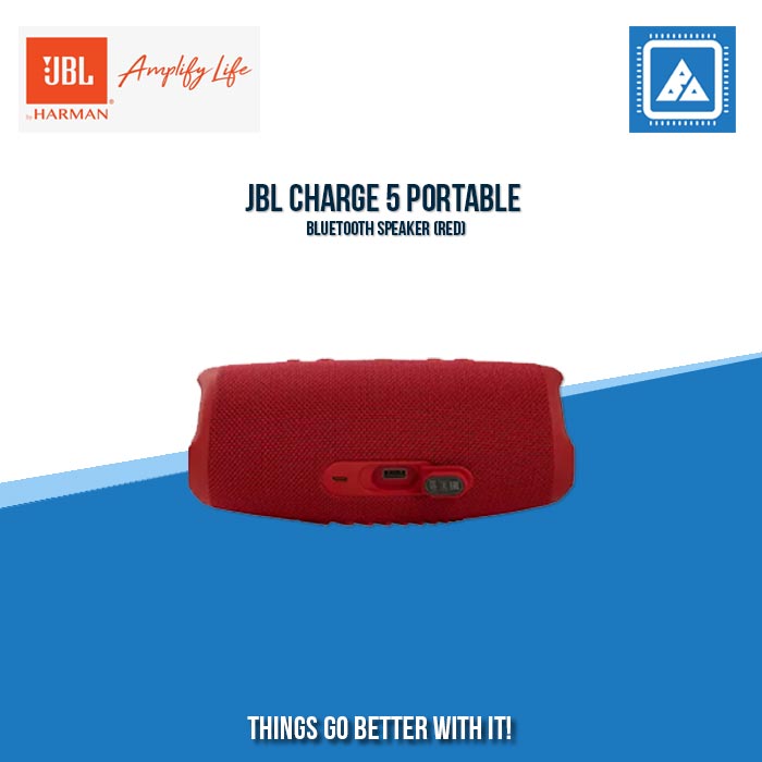JBL CHARGE 5 PORTABLE BLUETOOTH SPEAKER (RED)