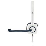 Logitech H150 Stereo Headset with Noise-Cancelling Mic (Blue and White)