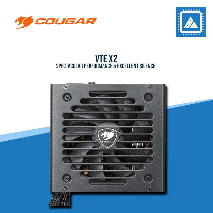 COUGAR VTE X2 750W ARGB 80+ BRONZE POWER SUPPLY/ FIX OUTPUT FLAT CABLE W/ APFC (120MM FAN)