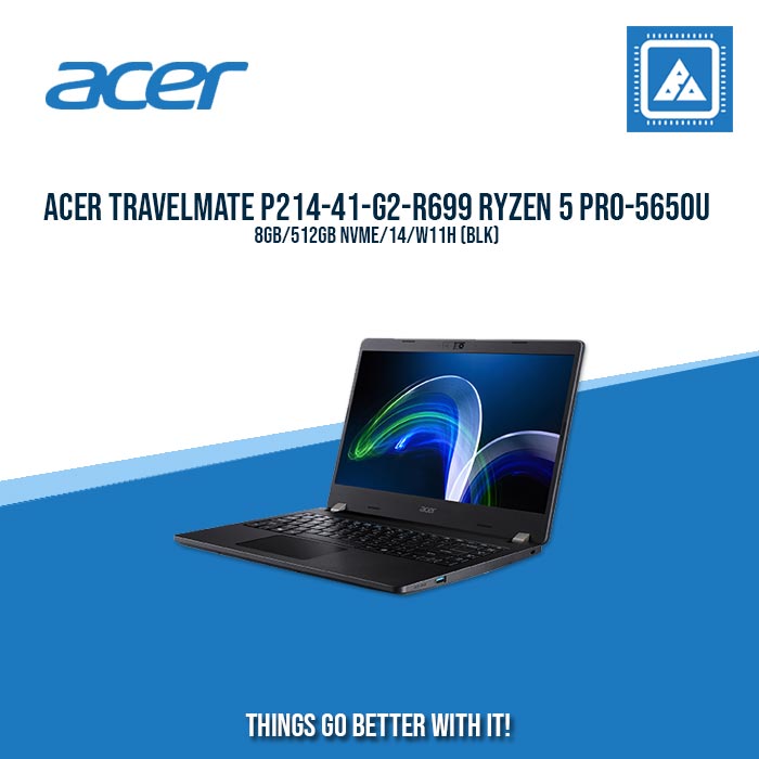 ACER TRAVELMATE P214-41-G2-R699 Ryzen 5 Pro-5650U - Best Laptop for Multitasking and Freelancers