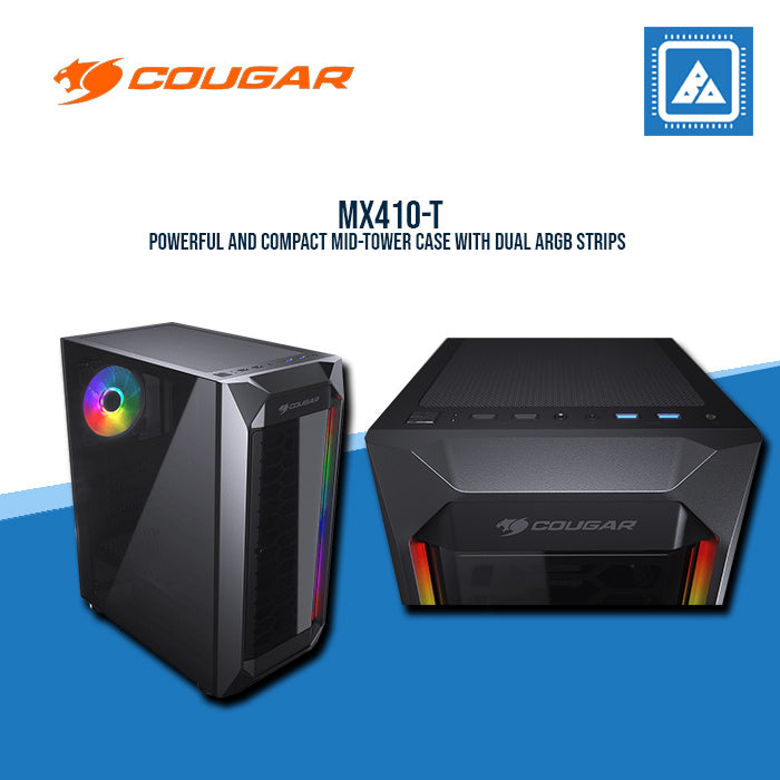 COUGAR CASE MX410-T / MID TOWER / Mini ITX / Micro ATX / ATX MOTHERBOARD TYPE TEMPERED GLASS