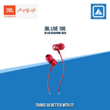 JBL LIVE 100 IN-EAR HEADPHONE (RED)